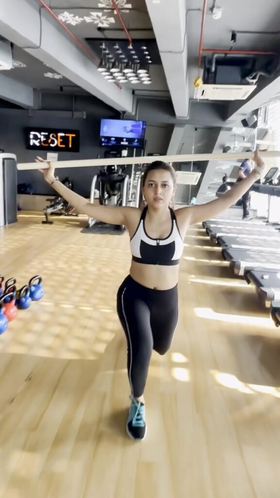 Tejasswi Prakash at gym